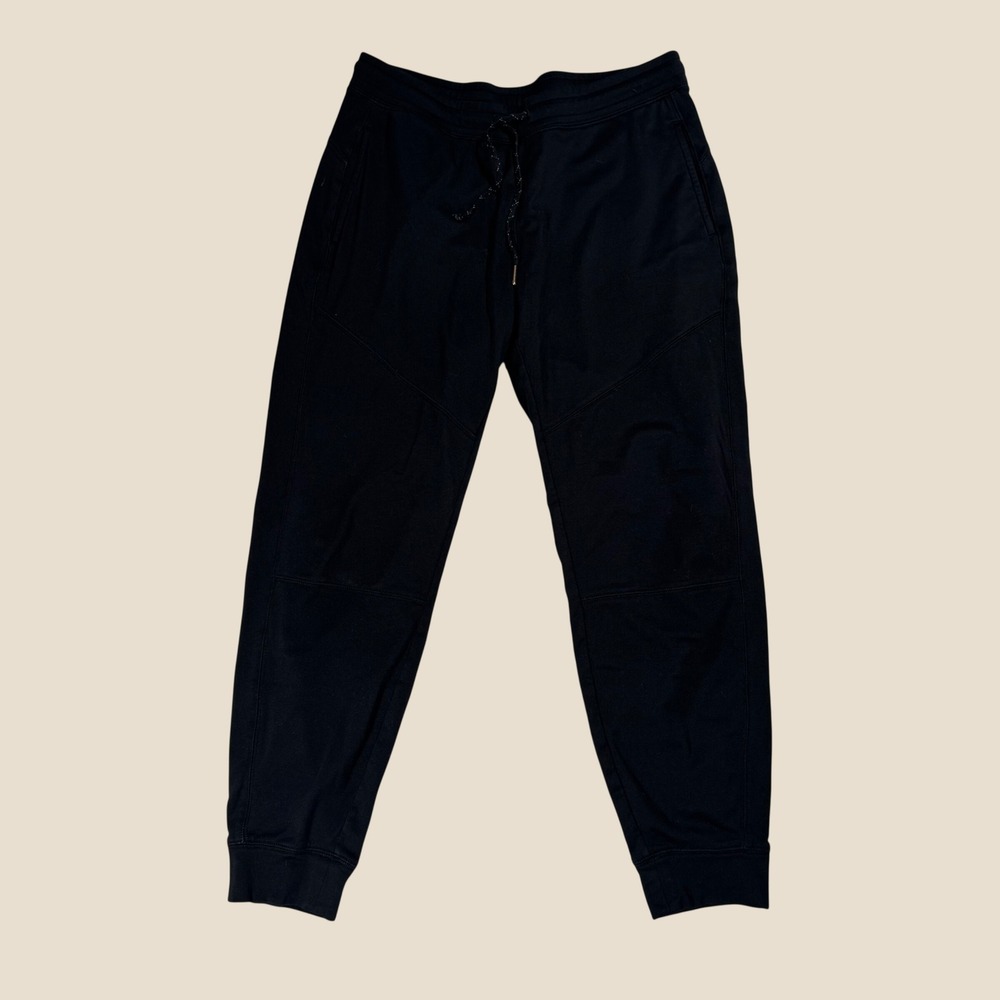 American Eagle Black Tech Fleece Tapered Joggers Panel Streetwear Mens M